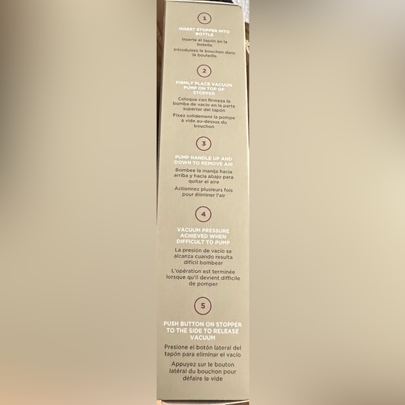 Stainless Steel wine preserver. NIB - Picture 3 of 5